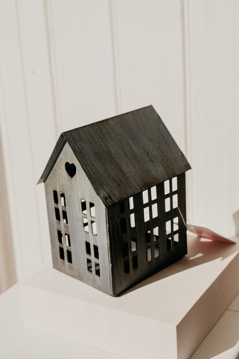 Haunted House Halloween Tealight Candle Lantern - small and large