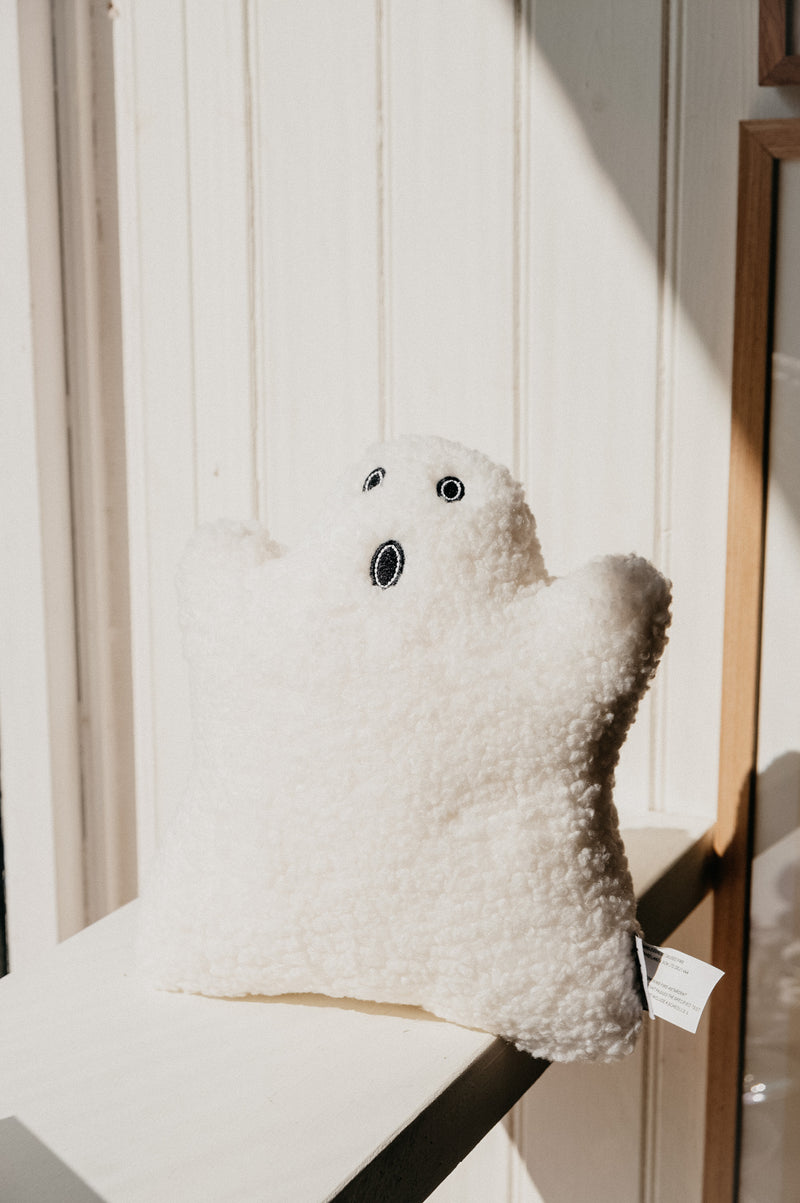 Ghost Sherpa Halloween Autumn Pillow Doorstop