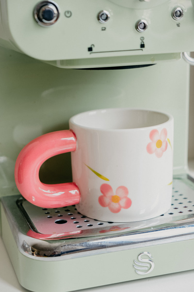 Polli Flower White and Pink XL Mug