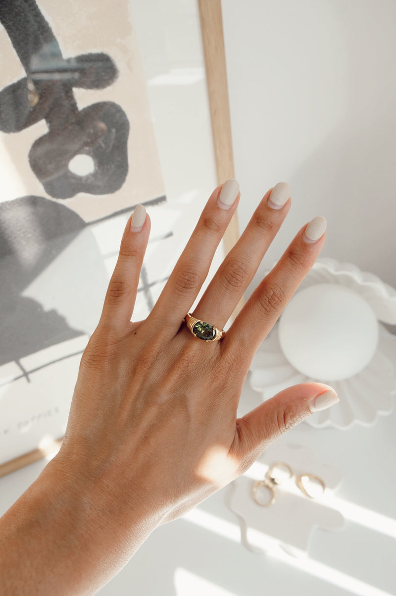 Ola Gold-tone Vintage Style Heirloom Ring