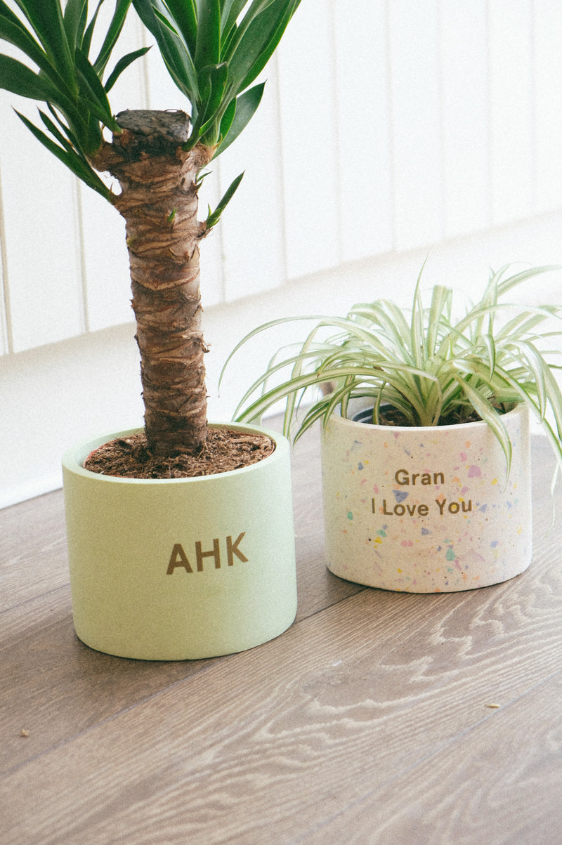 Personalised Concrete In-Door Plant Pot