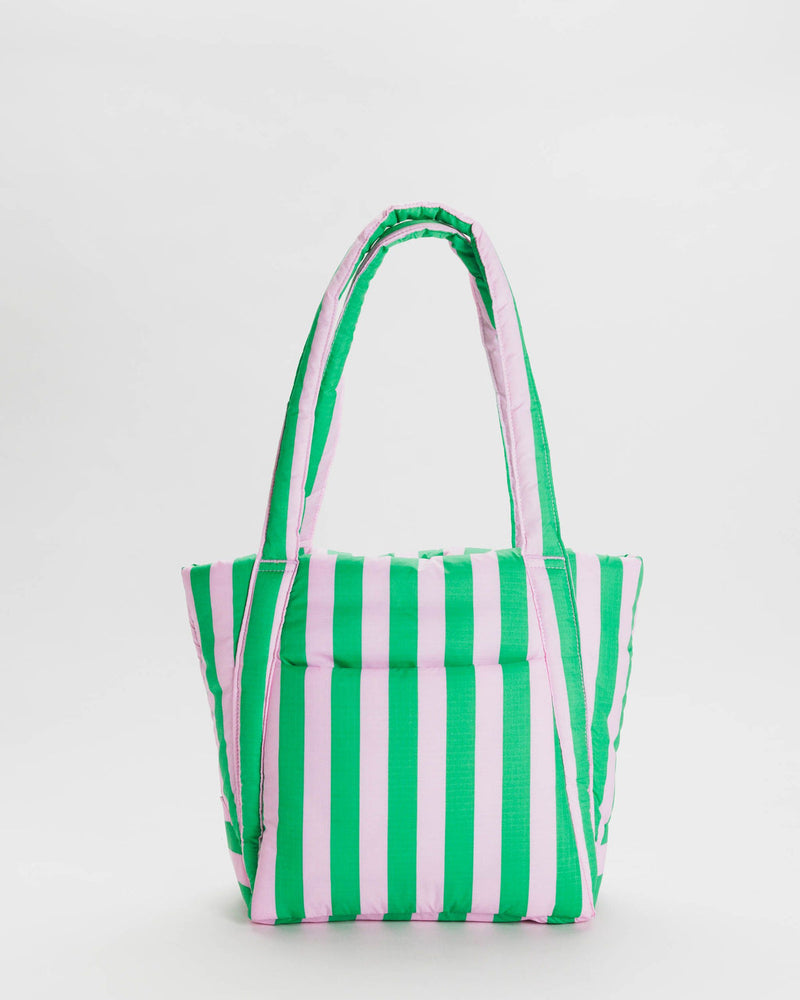 Green and Pink Cloud Puffy Tote Bag