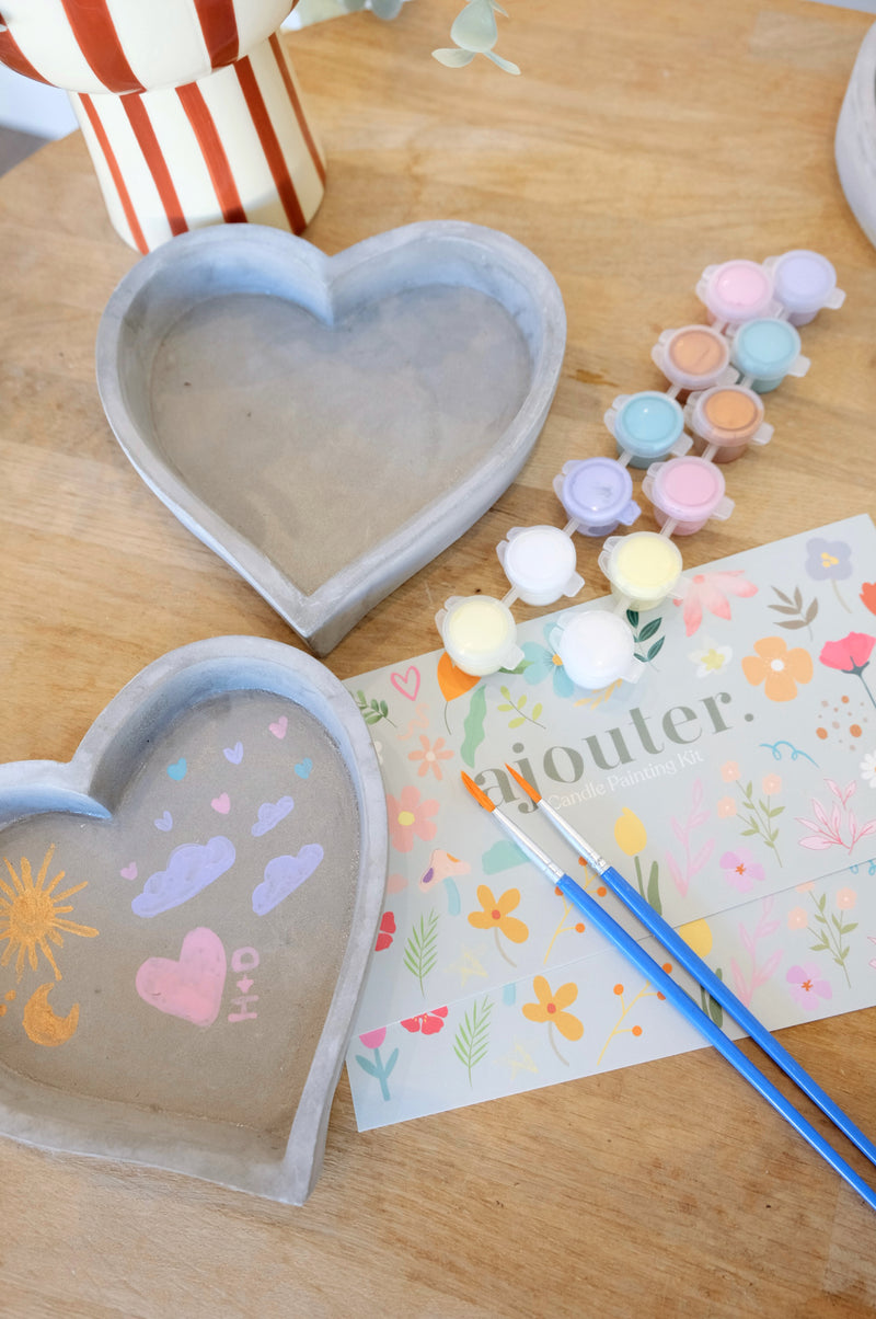 Paint Your Own Concrete Love Heart Gift Set