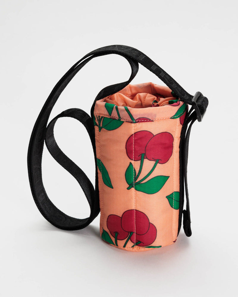 Cherry Puffy Water Bottle Sling
