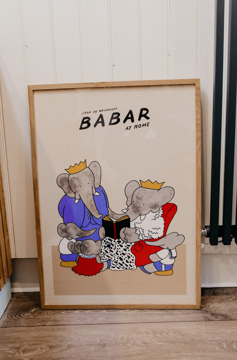 Babar at Home Family Print 50cm x 70cm