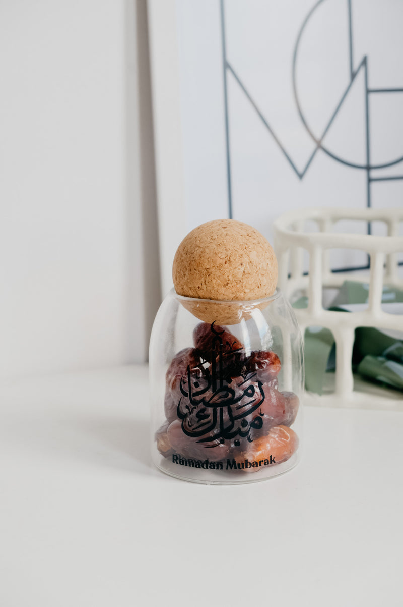 Ramadan Eid Cork Ball Sweets and Food Glass Jar