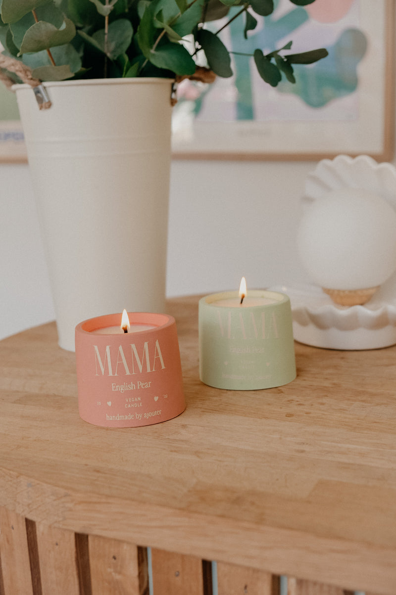 Mama English Pear Handmade Vegan Soy Wax Candle - 2 options available
