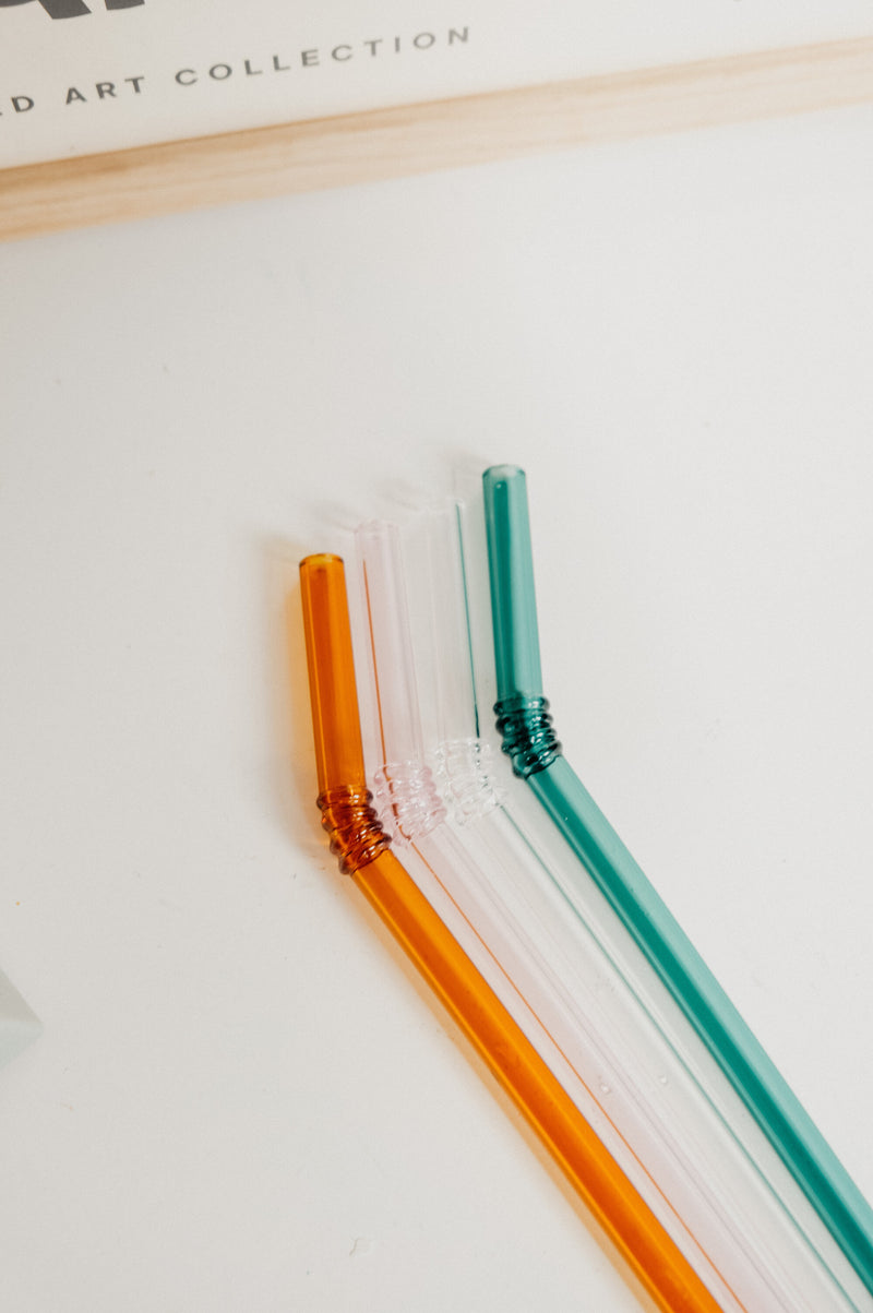 Fae Borosilicate Glass Reusable Straws Pack of 4