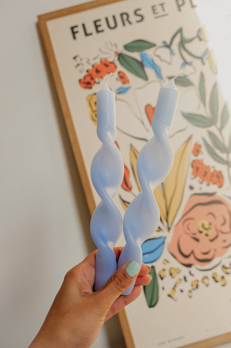 Hand-dipped Twisted Pillar Candle