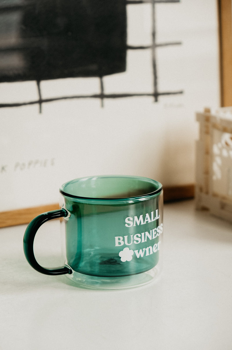 Small Business Owner Double Layered Mug - available in Pink, Clear, Mustard, Teal and Green