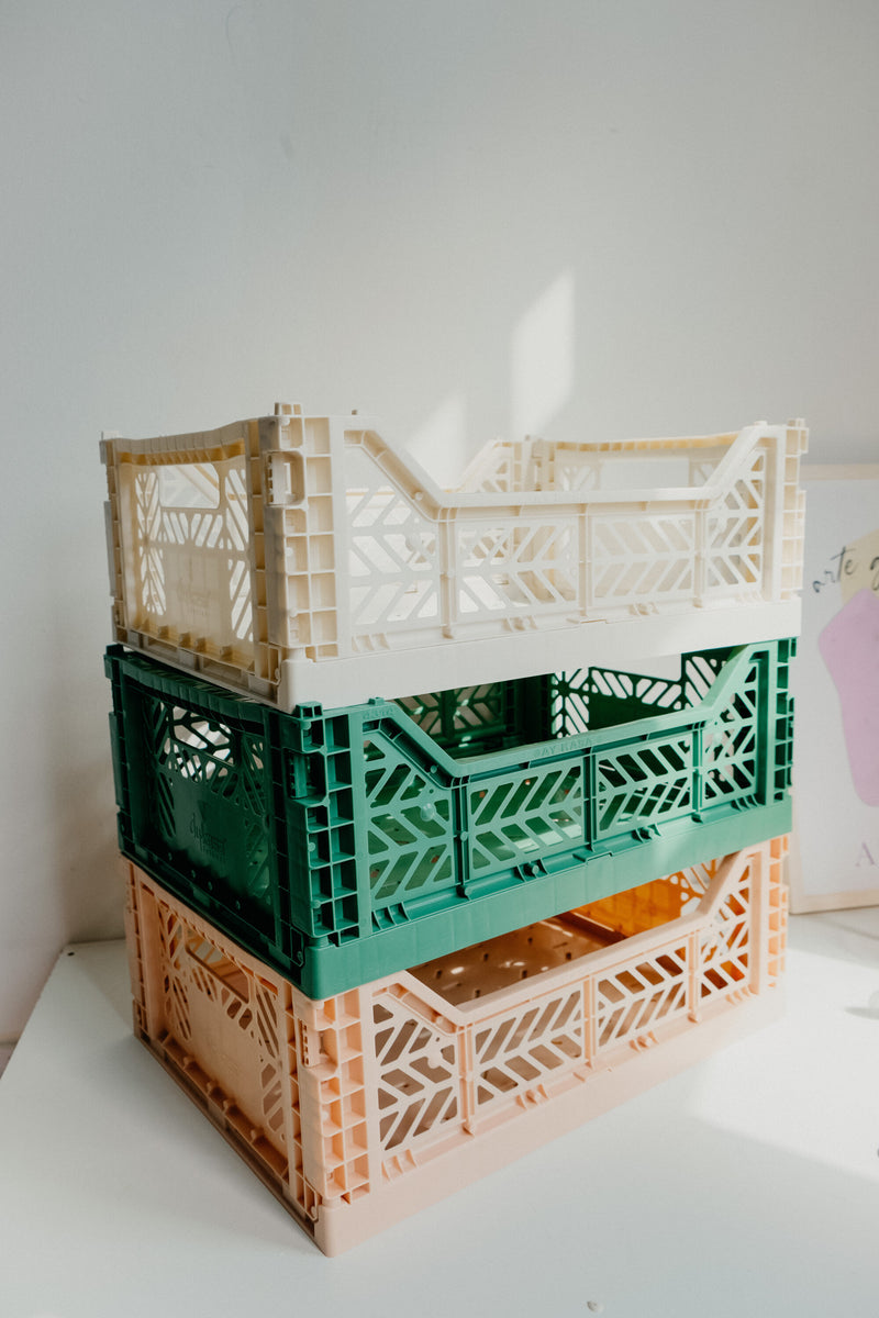 Medium Coloured Stackable Storage Crates