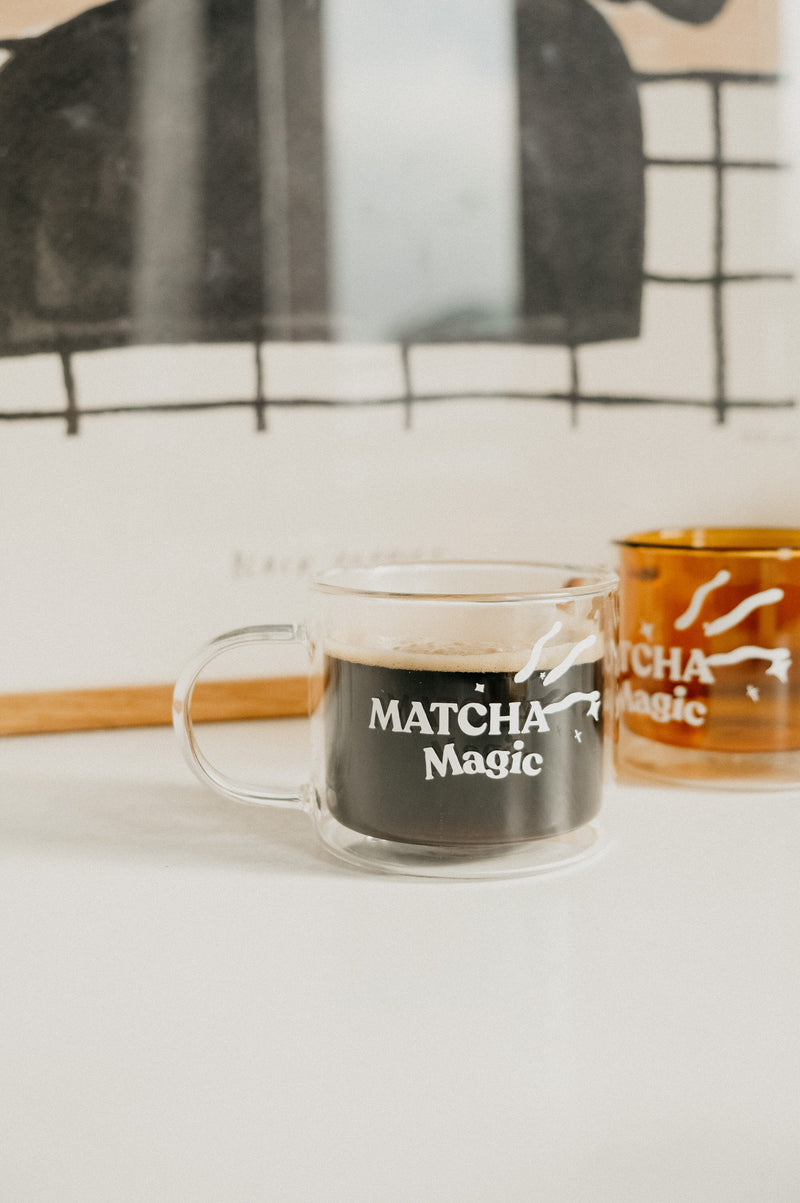 Matcha Magic Double Layered Mug - available in Pink, Clear, Mustard, Teal and Green
