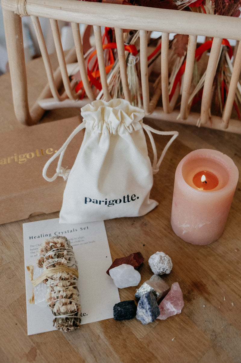 Healing Crystals 7 Chakras Smudge Gift Box