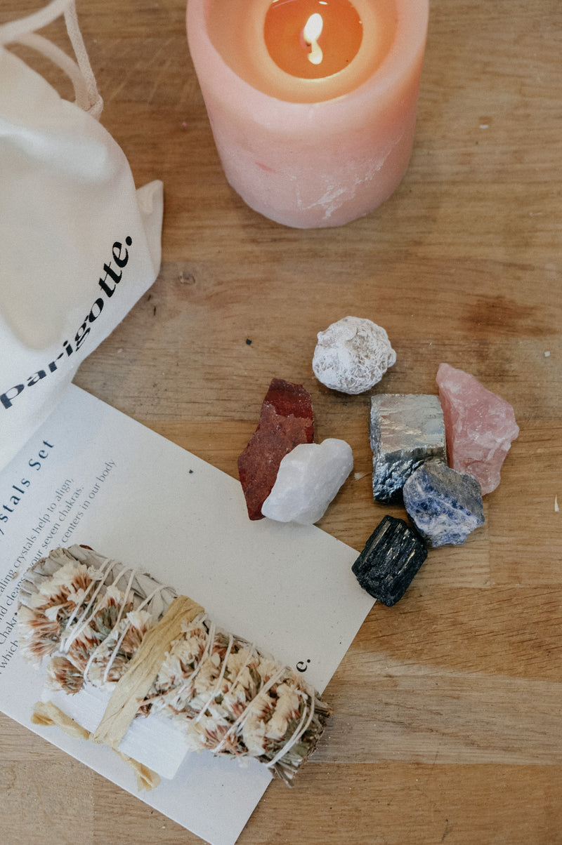 Healing Crystals 7 Chakras Smudge Gift Box