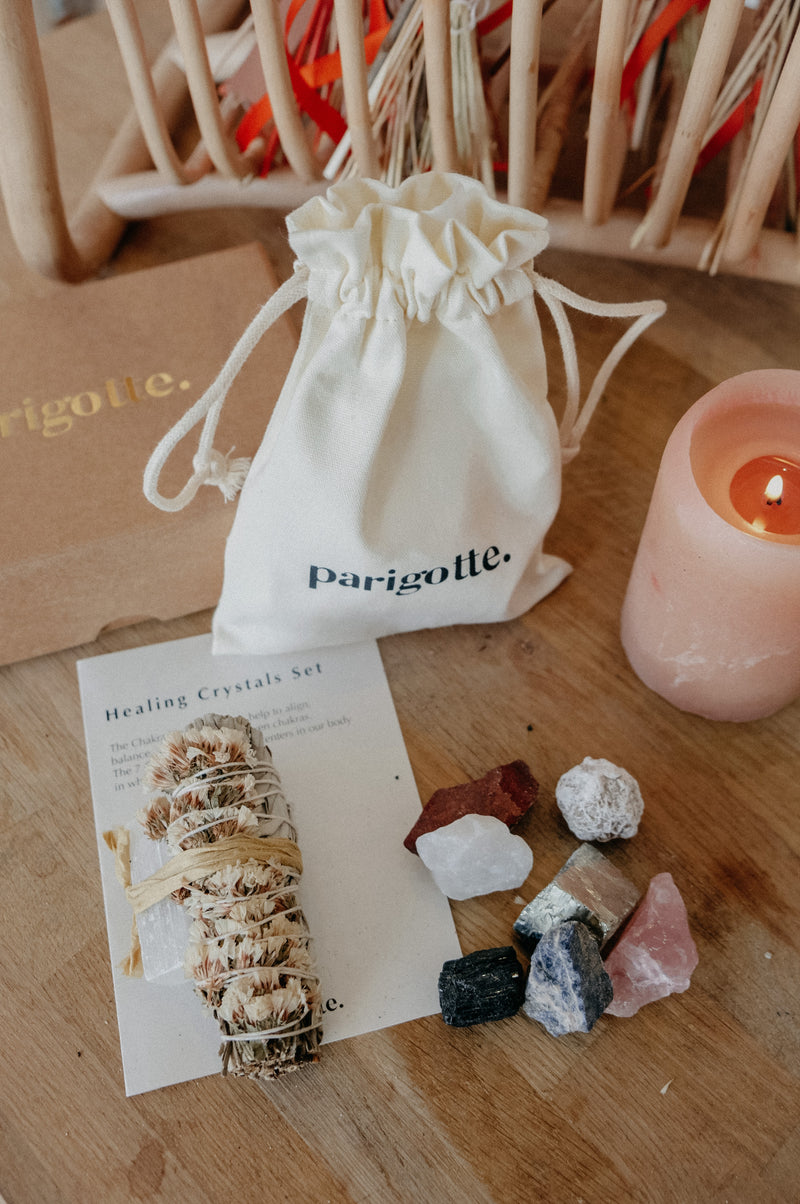 Healing Crystals 7 Chakras Smudge Gift Box