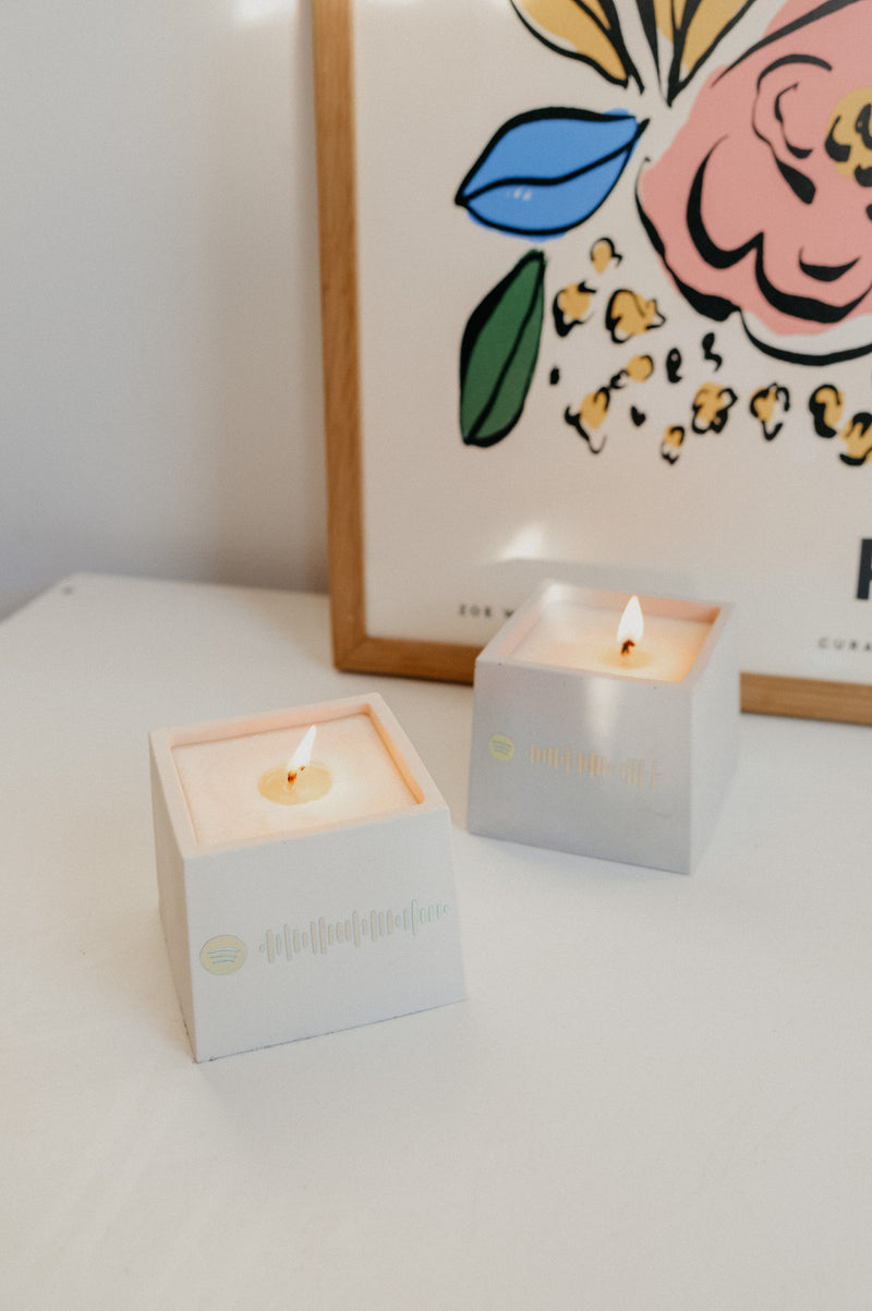 Spotify Personalised Handmade Vegan Soy Wax Candle - select your own colour and scent