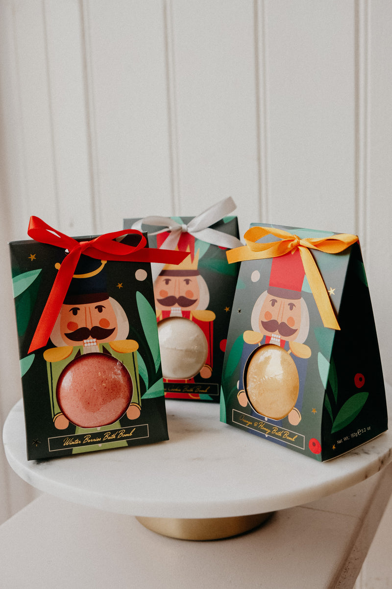 Nutcracker Gift Box Christmas Bath Bombs - 3 scent options