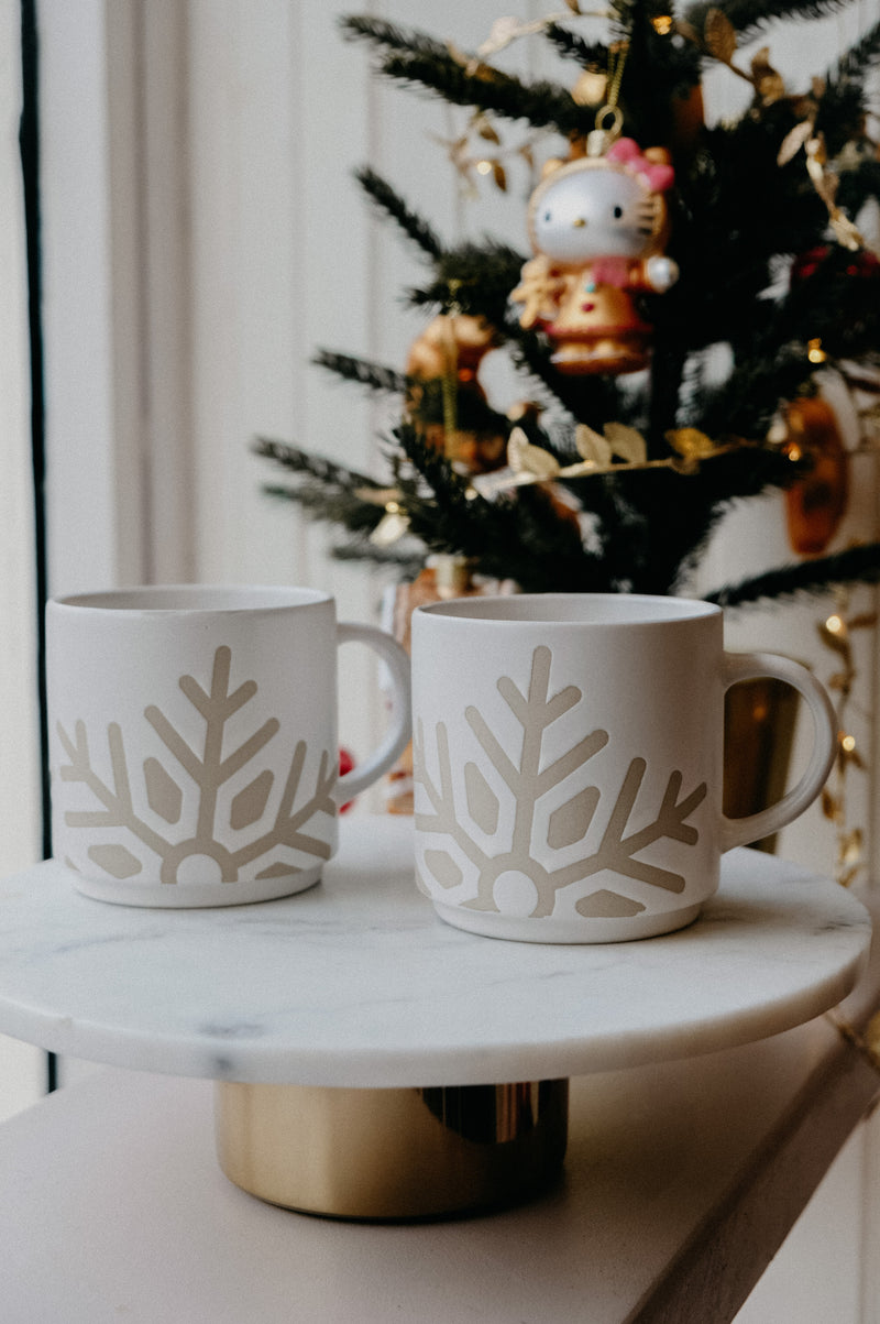 Norah Snowflake Festive Christmas White Ceramic Mug