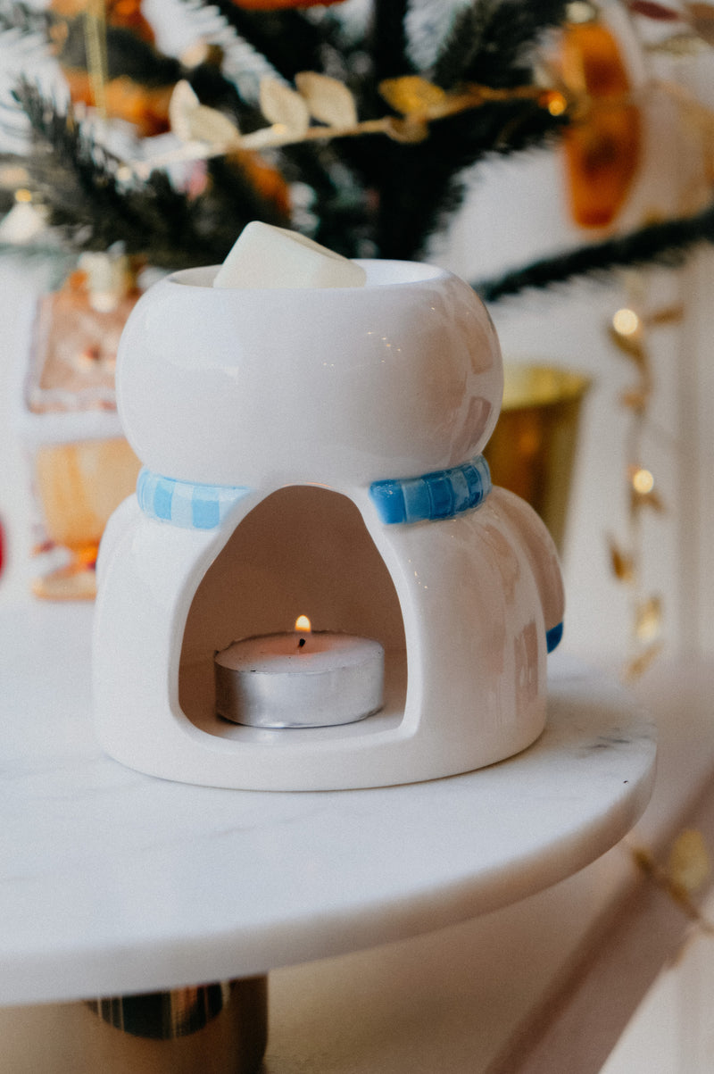 Snowman Ceramic Christmas Wax Melt Burner