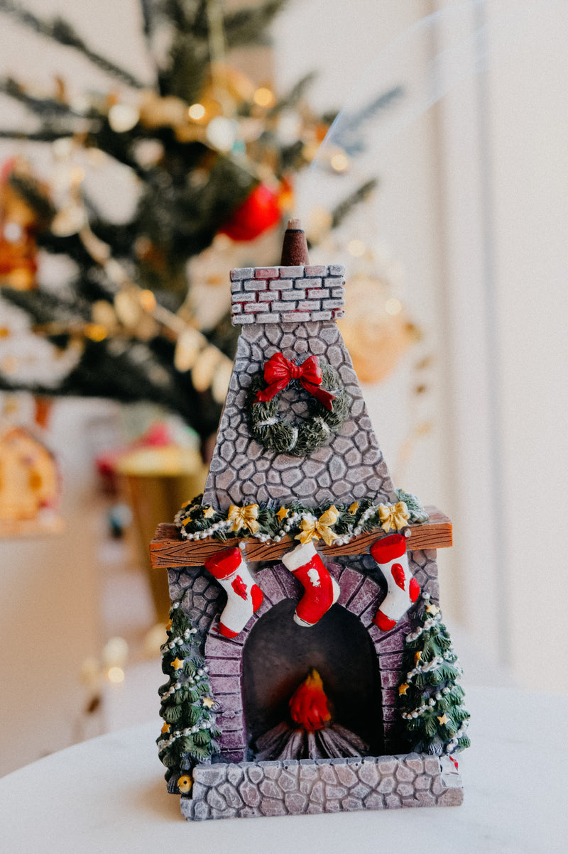 Fireplace Christmas Incense Cone Holder