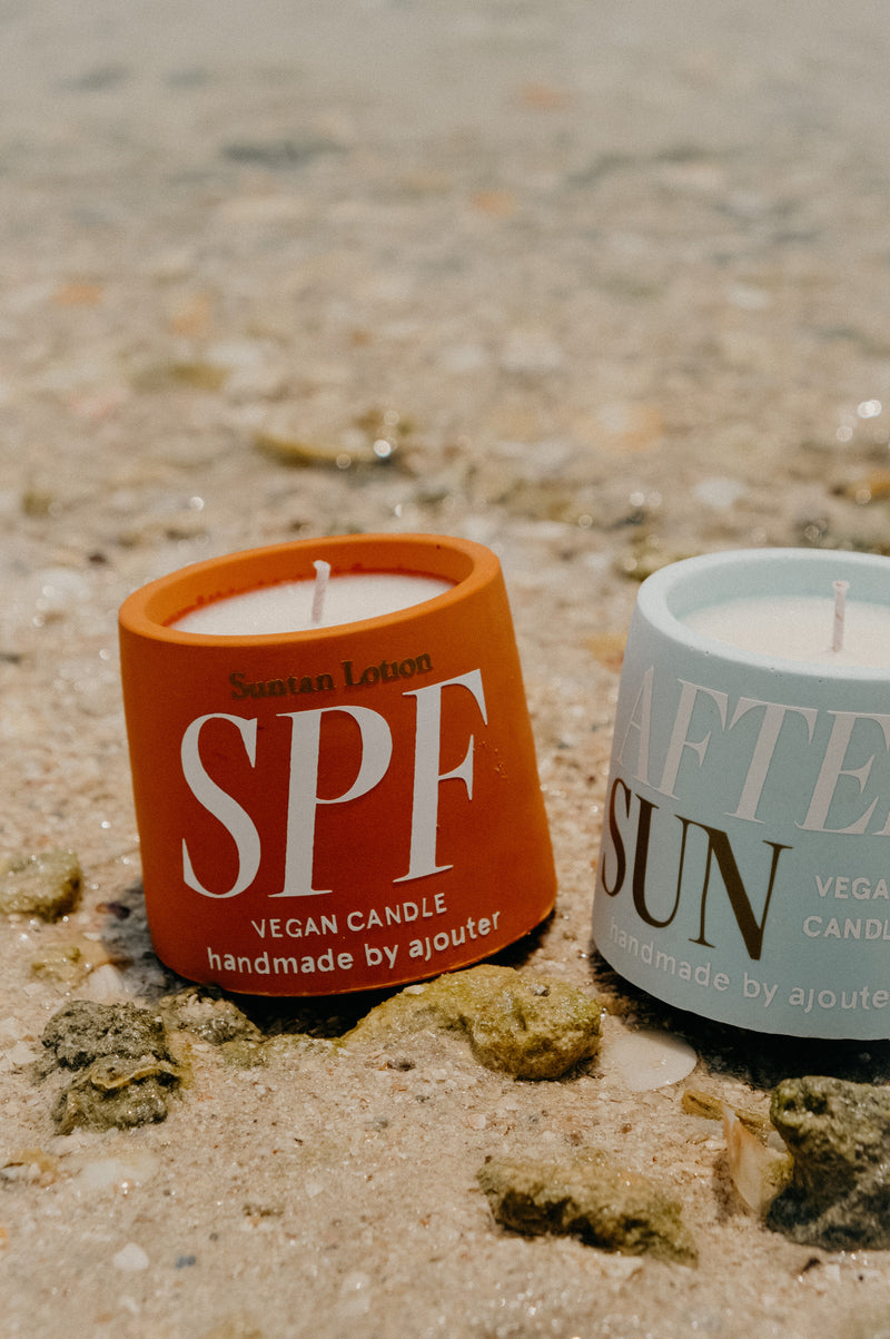 SPF Sun Lotion / After Sun Scented Soy Wax Candle