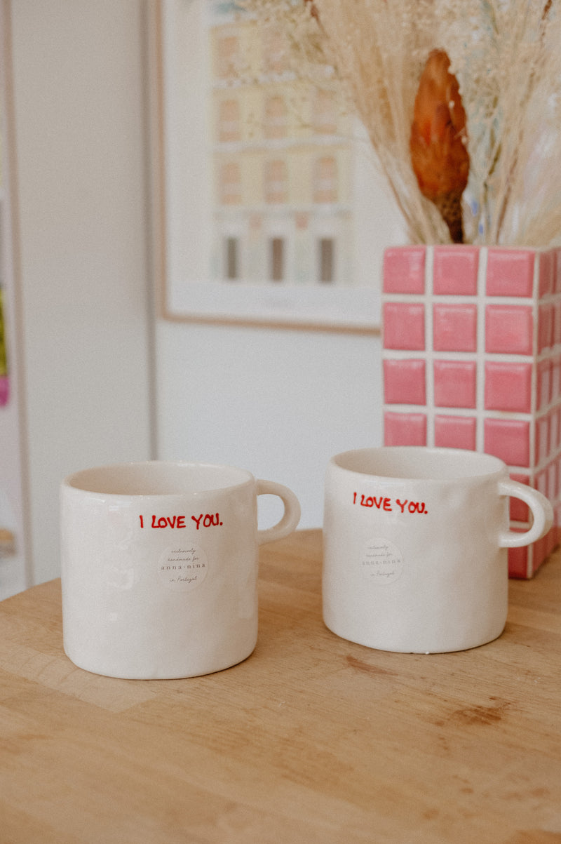 Rowe I Love You Large Ceramic Coffee Mugs