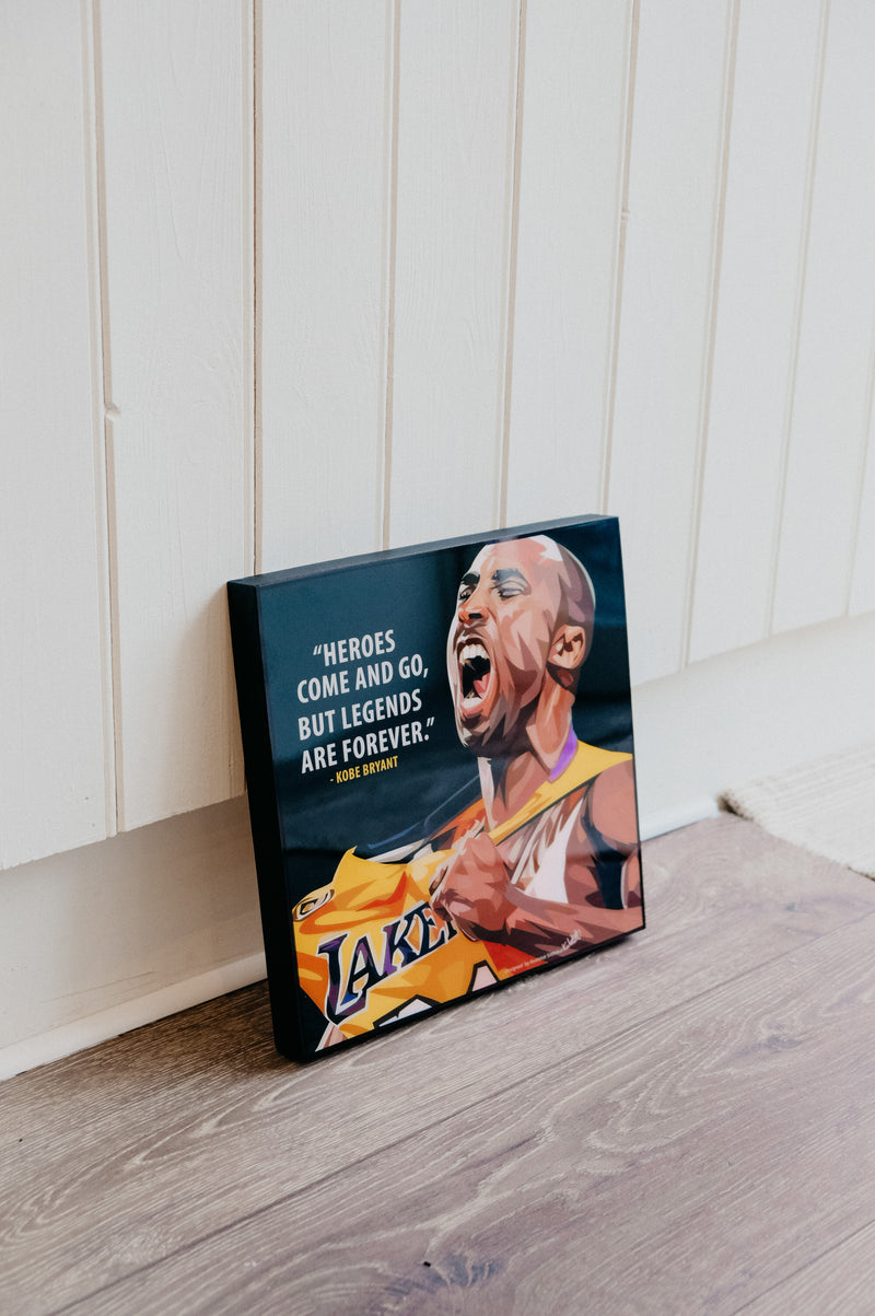 Kobe Bryant Basketball Pop Art Canvas Quote Print