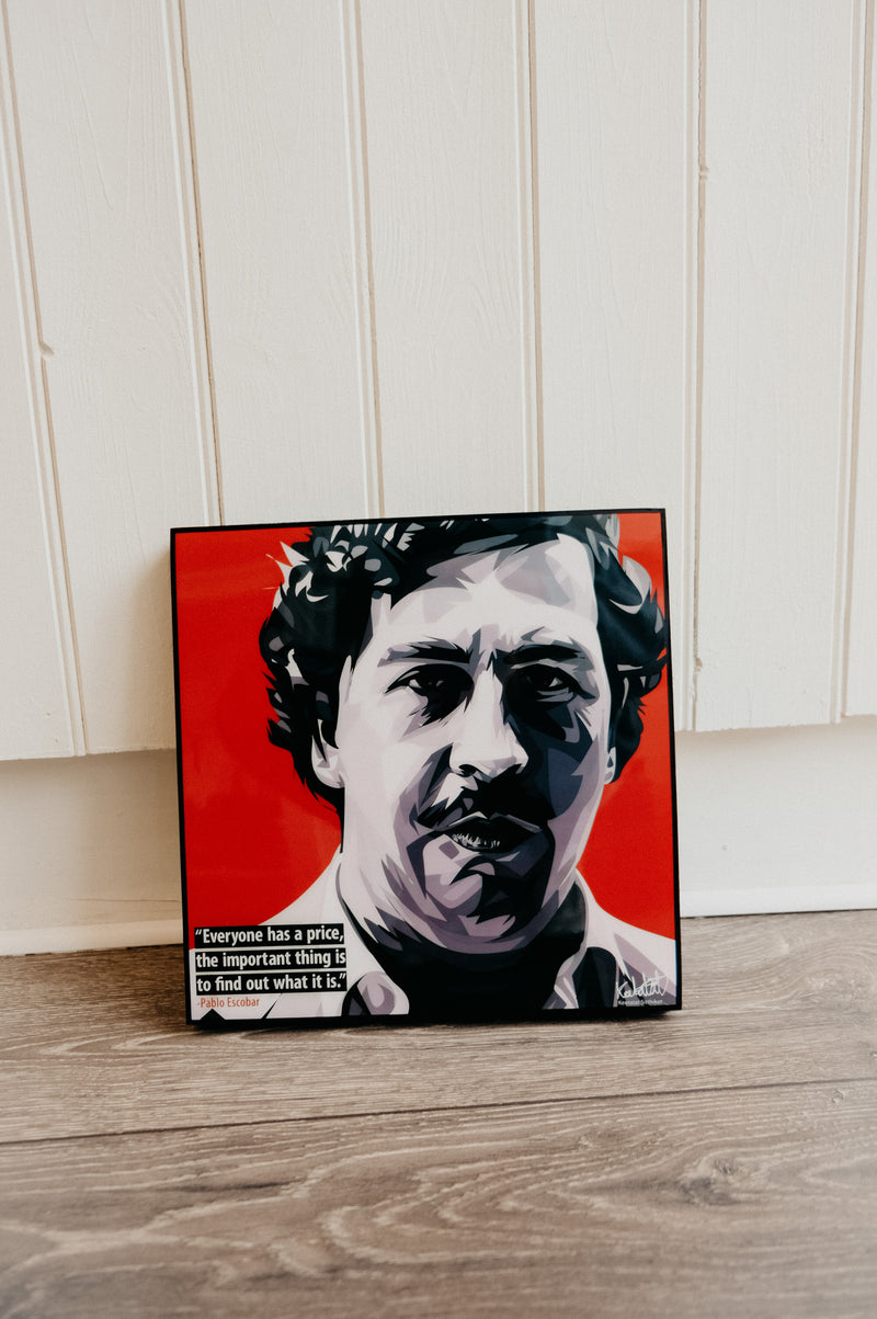 Pablo Escobar Pop Art Canvas Quote Print