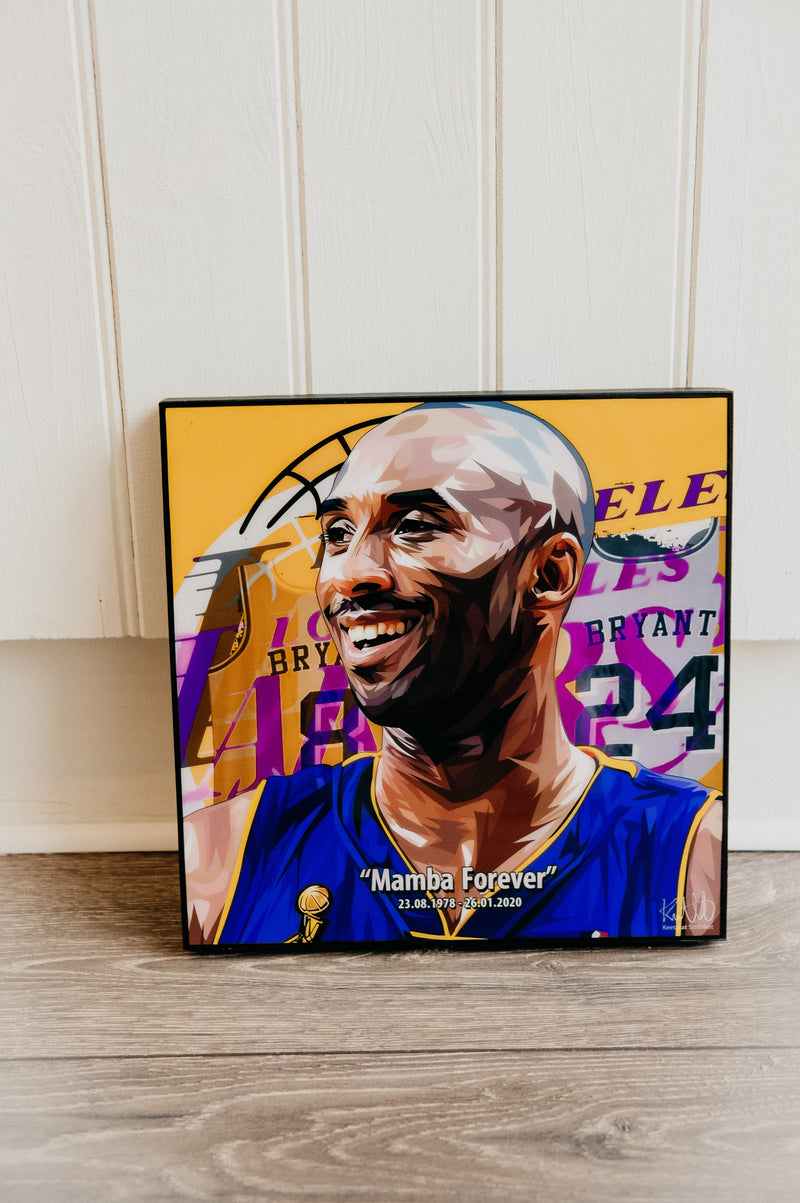 Kobe Bryant Basketball Mamba Pop Art Canvas Quote Print