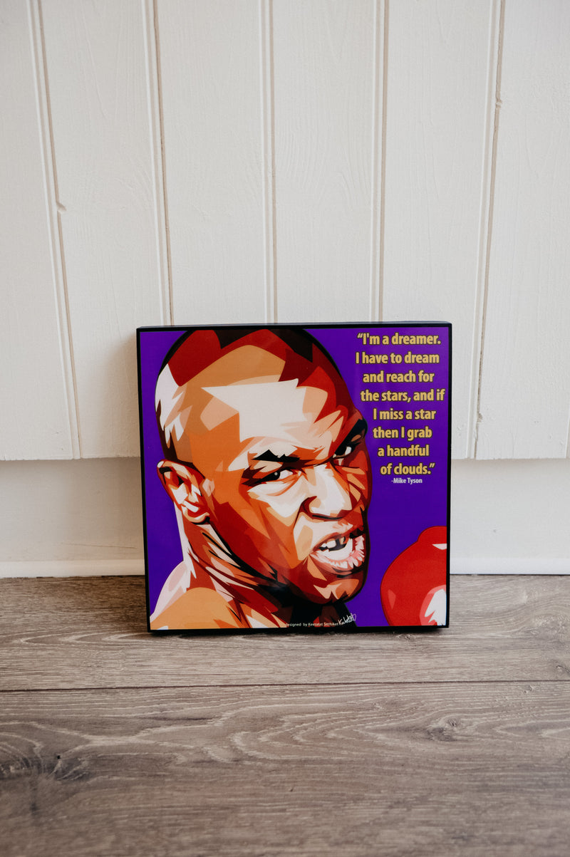 Mike Tyson Boxer Pop Art Canvas Quote Print