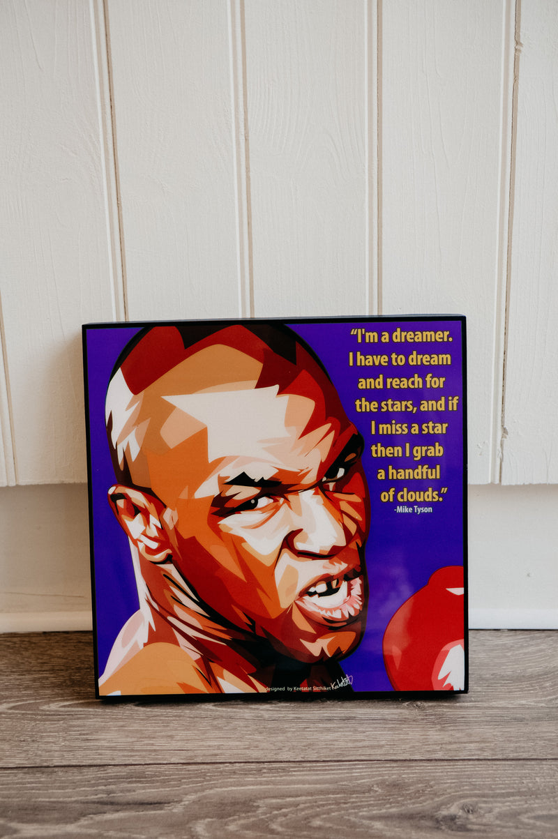 Mike Tyson Boxer Pop Art Canvas Quote Print
