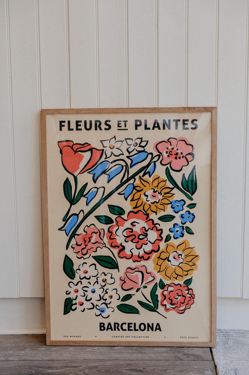 Fleurs Et Plantes Barcelona Artwork Print