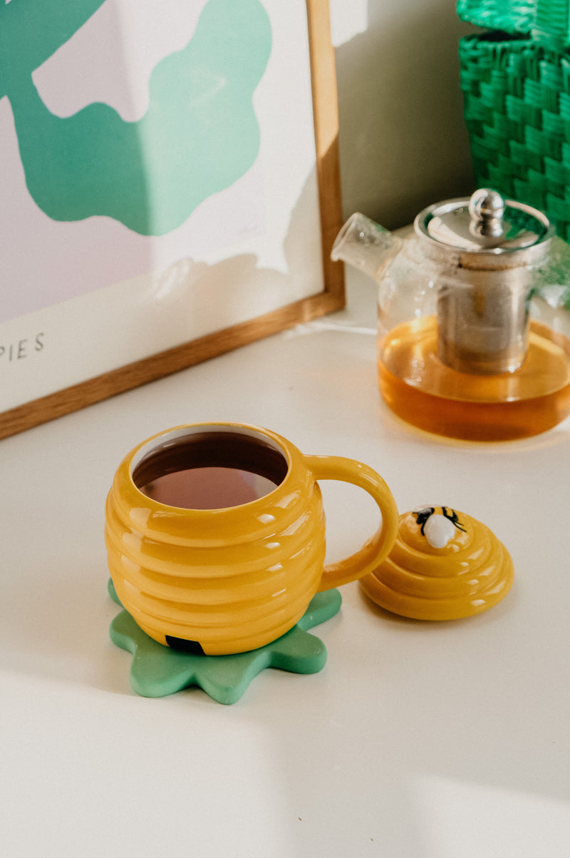 Honey Pot Bee Cottagecore Beehive XL Ceramic Mug