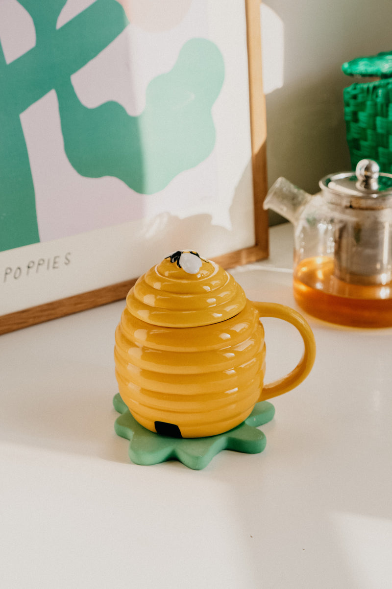 Honey Pot Bee Cottagecore Beehive XL Ceramic Mug