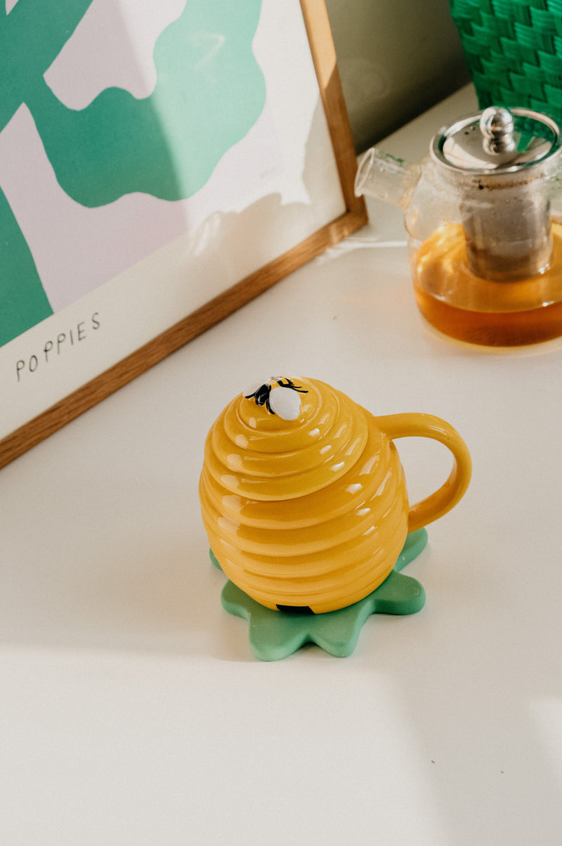 Honey Pot Bee Cottagecore Beehive XL Ceramic Mug