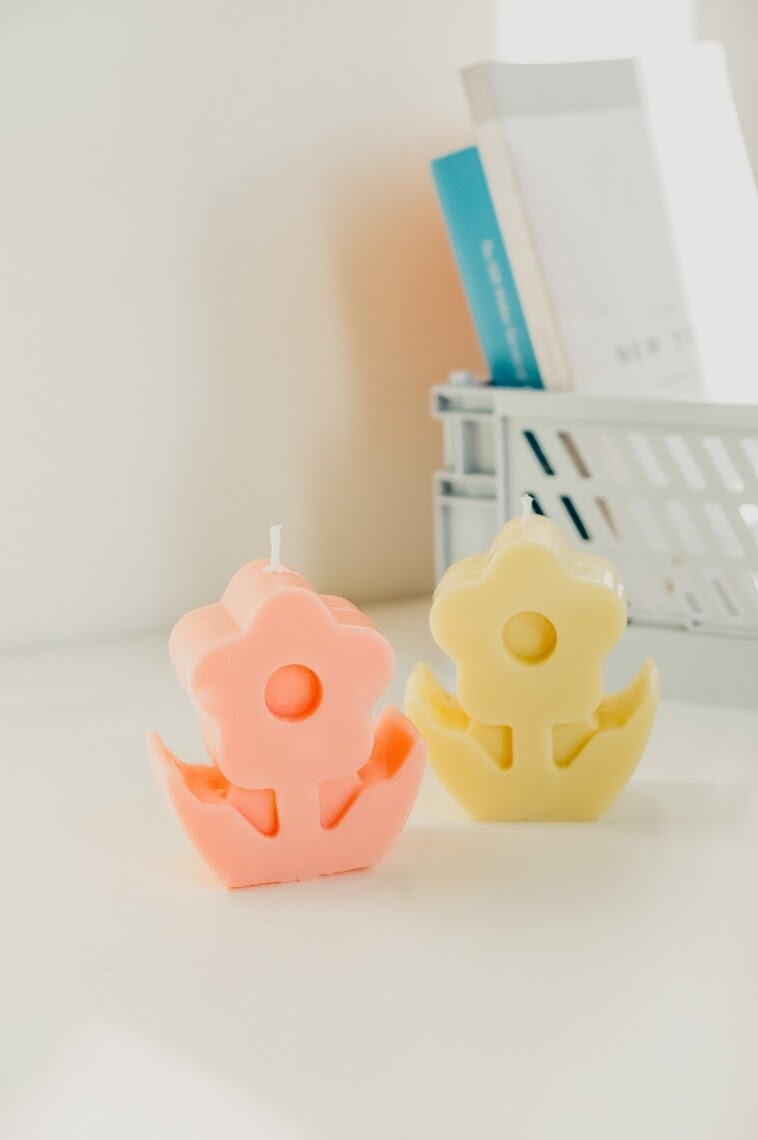 2 Pack of Petal Flower Soy Wax Candles - 3 options available