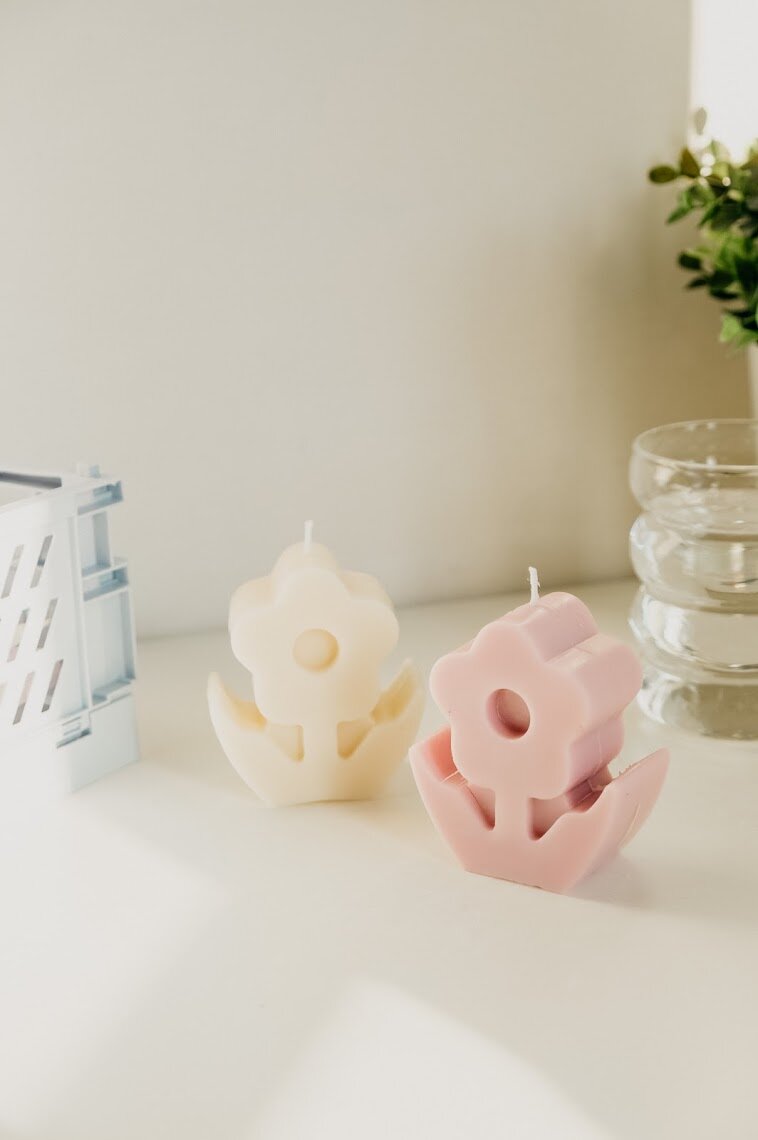 2 Pack of Petal Flower Soy Wax Candles - 3 options available