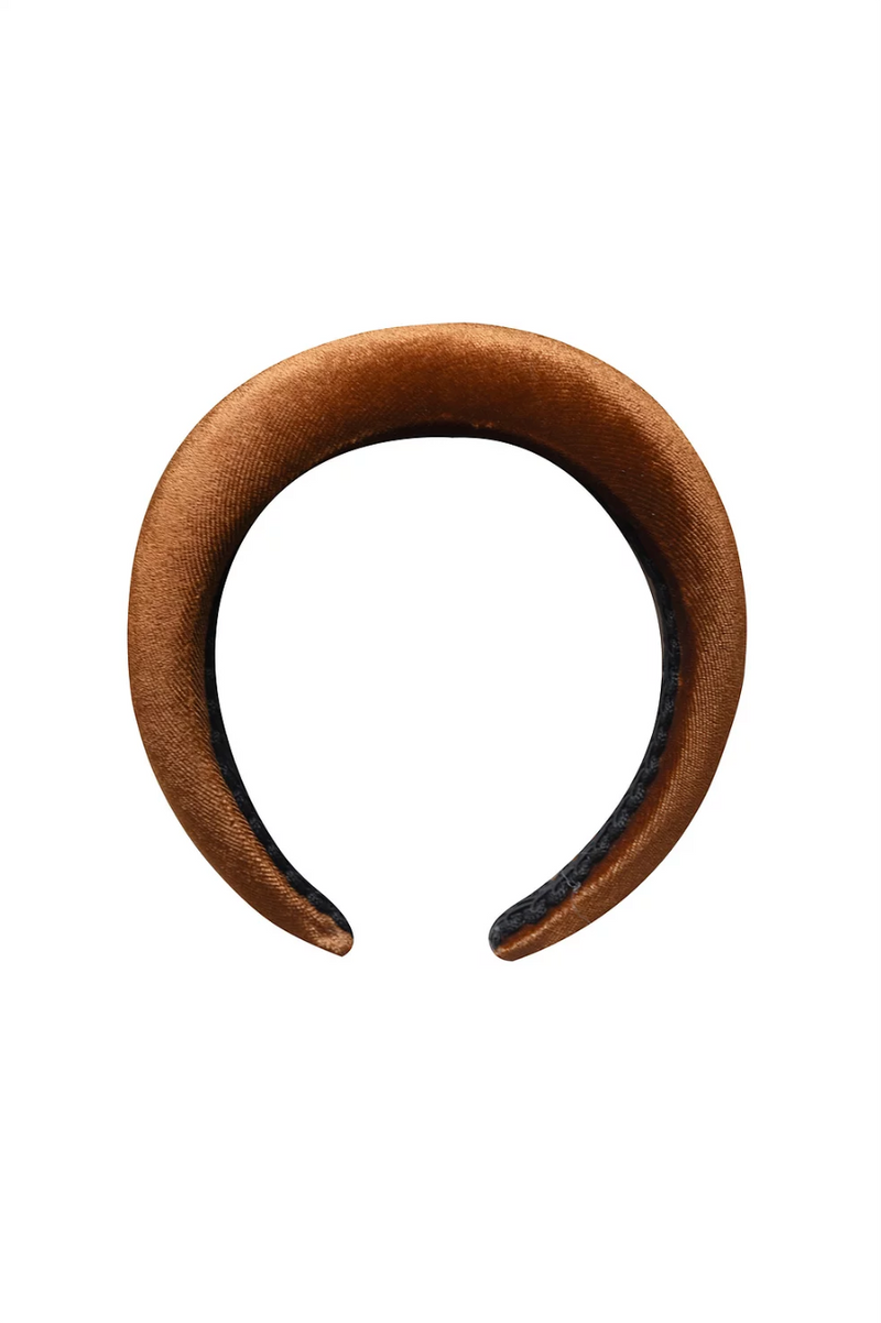 Ivy Rust Chunky Padded Velvet Headband