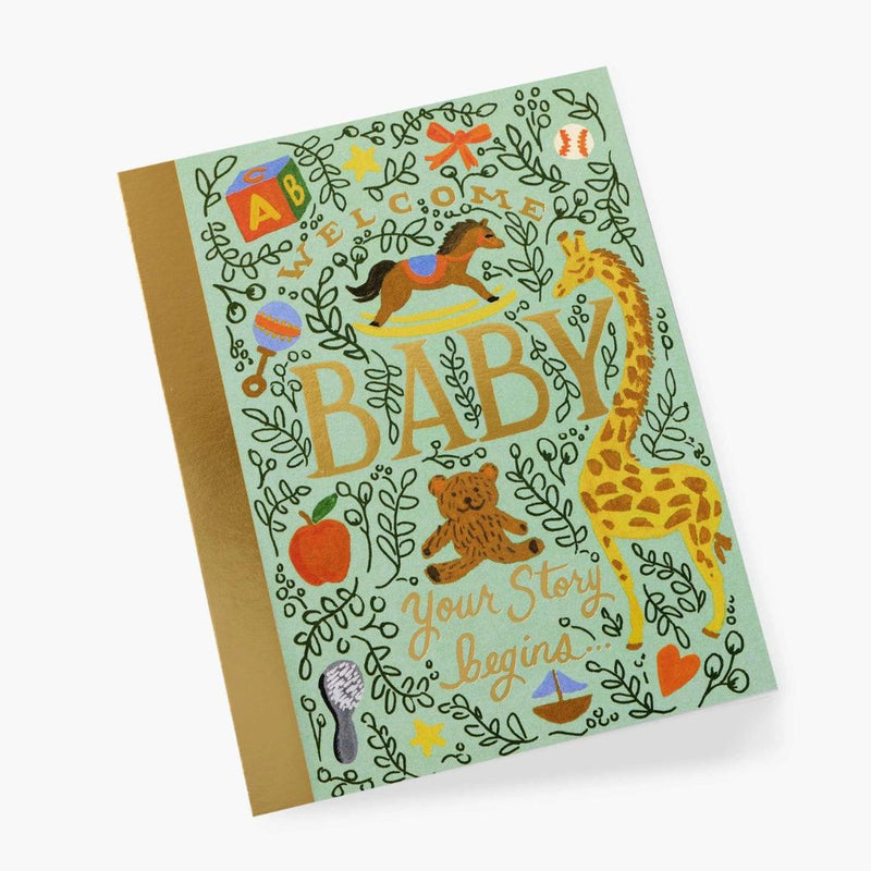 Storybook Animal New Baby Greeting Gift Card