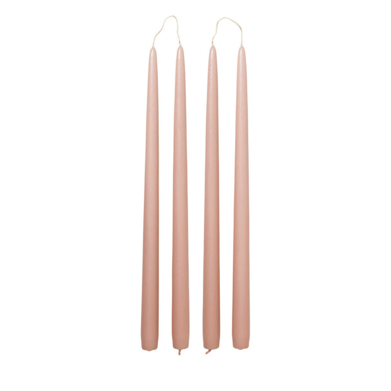 Peach Pink Danish Tapered Pillar Candles