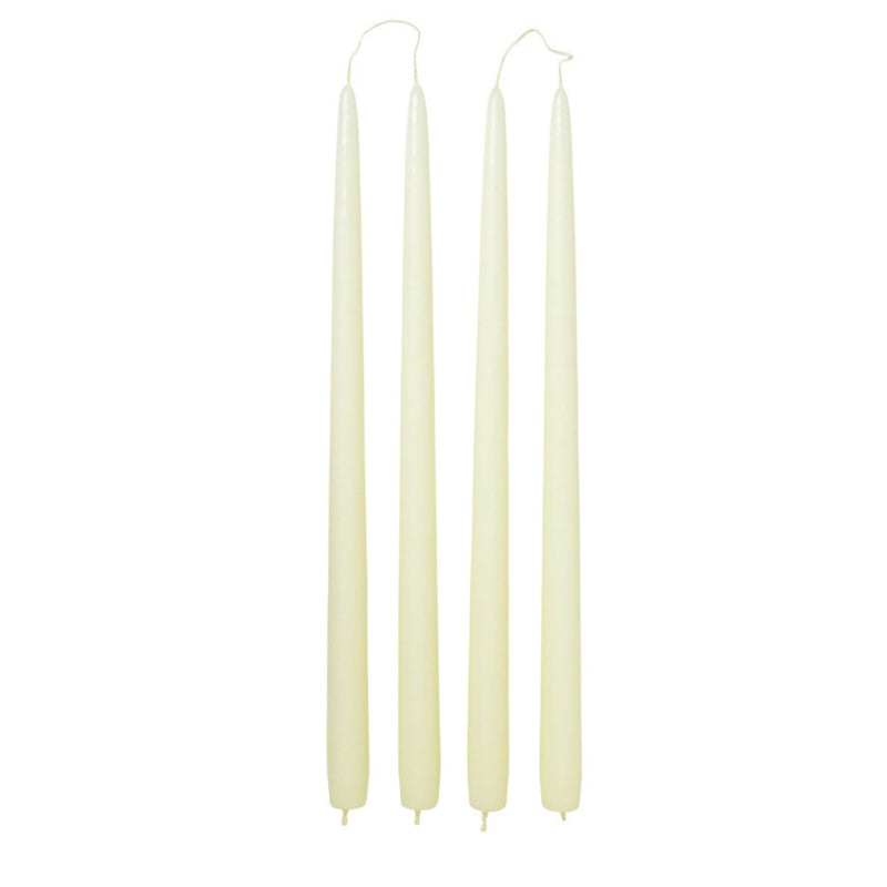 Light Green Danish Tapered Pillar Candles - Set of 4