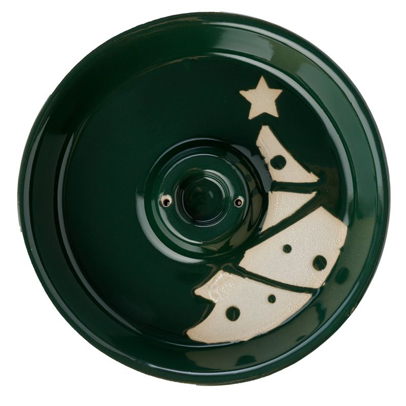 Tove Forest Green Christmas Tree Ceramic Incense Holder