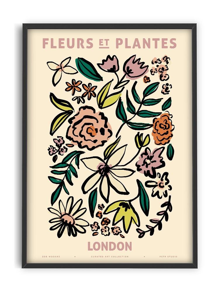 Fleurs Et Plantes London Artwork Print 50cm x 70cm