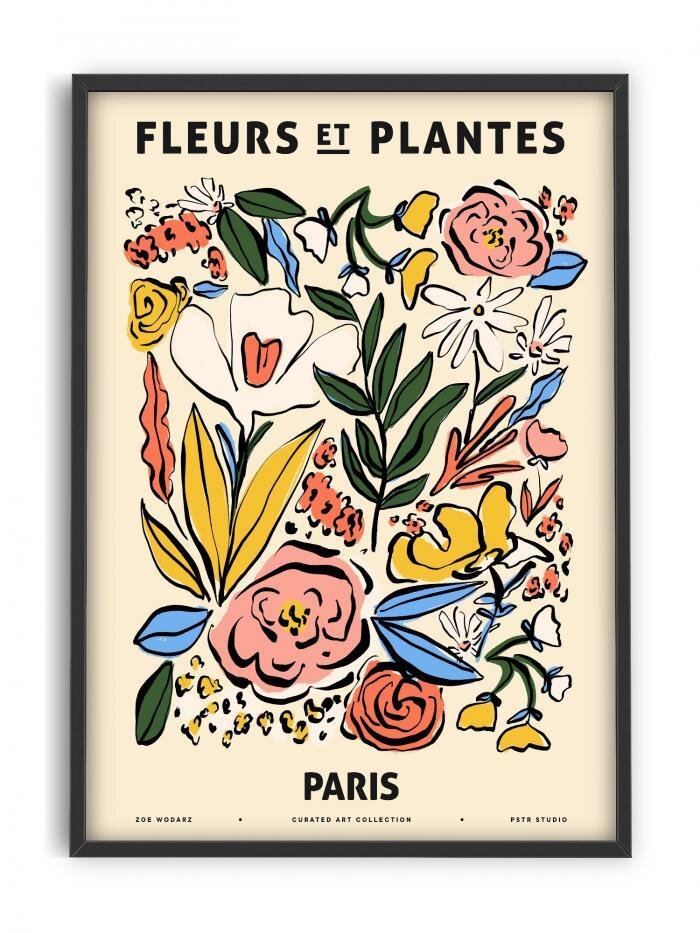Fleurs Et Plantes Paris Artwork Print 50cm x 70cm