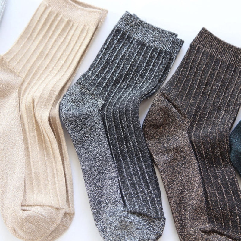 Max Pink Glitter Ankle Socks