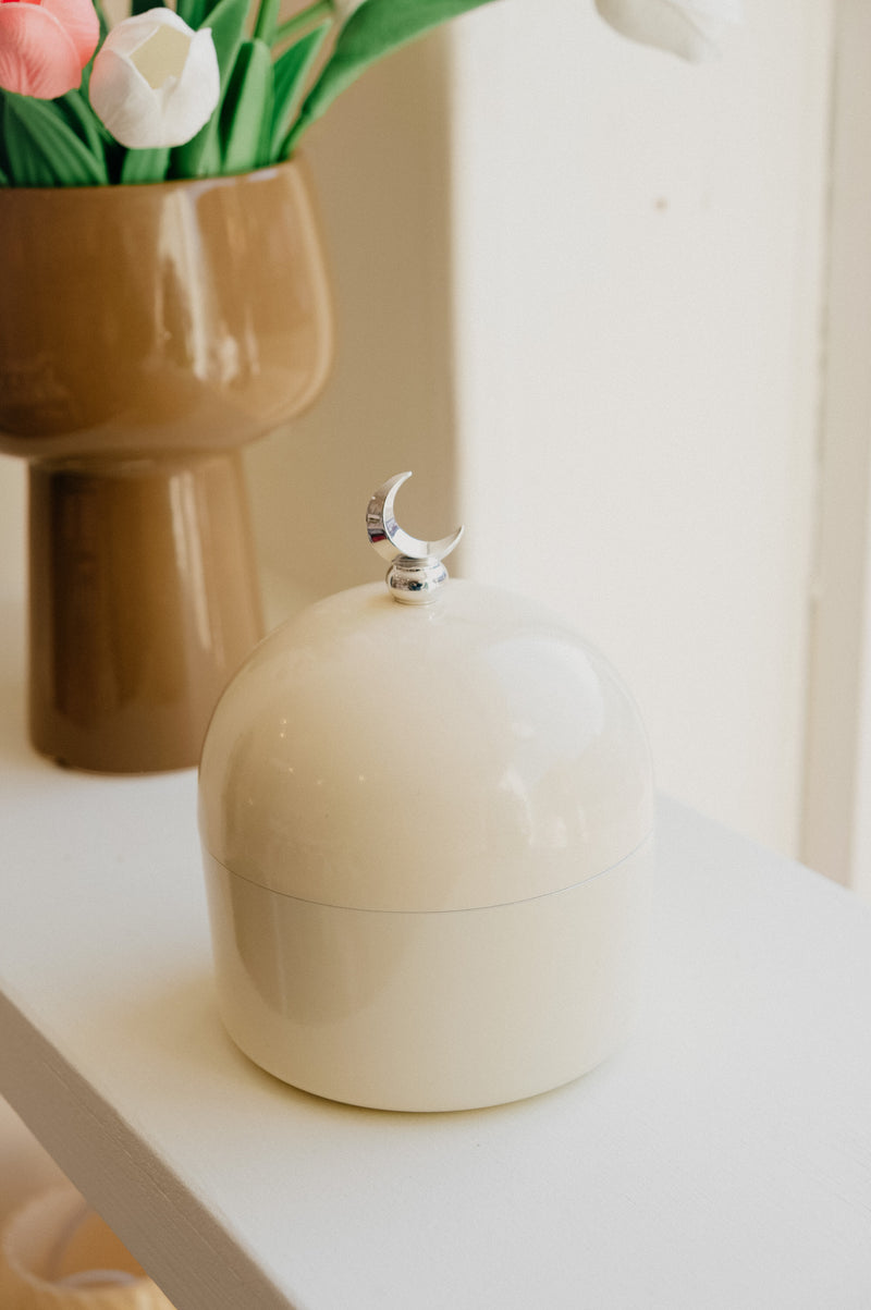 Hanna Gold Moon White Storage Jar