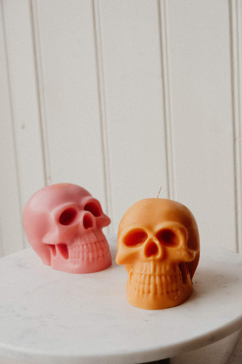 Skull Halloween Autumn Pastel Soy Wax Candle
