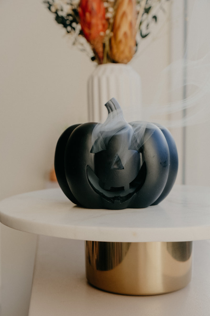 Pumpkin Jack-o-Lantern Halloween Incense Cone Holder