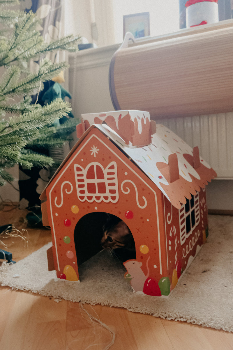 Christmas Gingerbread House Cat Playhouse - Build it Yourself