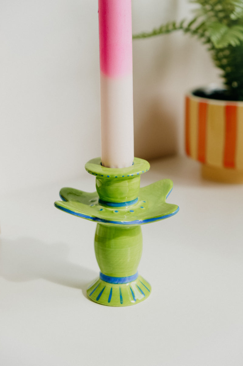 Posy Green Candle Holder